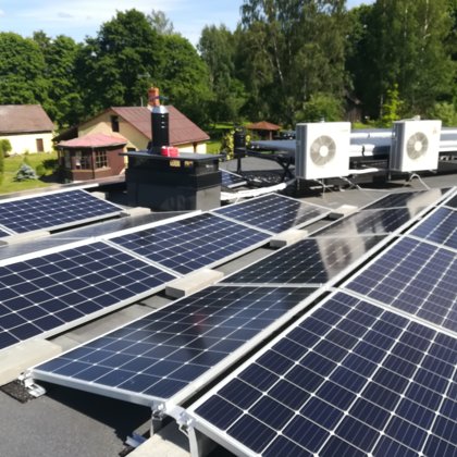 Privātmāja Cēsis 9kw 2018 gads Solaredge sistēma kombinēta ar Victron UPS sistēmu