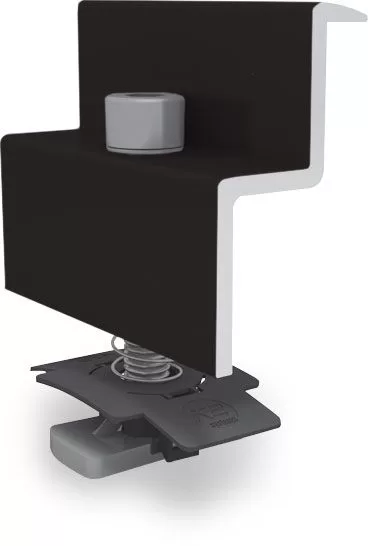 End Clamp, black anodized
